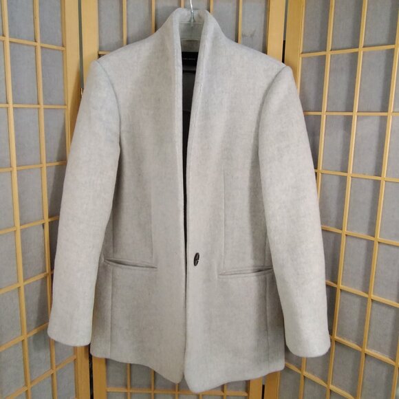 Isabel Marant Felicie Wool/Cashmere Blend Light Grey Jacket Size 34EU/US 4 - Picture 1 of 15